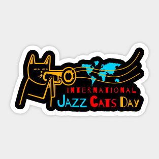 International Jazz Cats Day Sticker